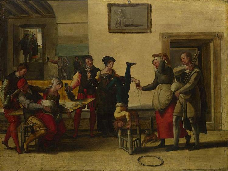 The Brunswick Monogrammist Itinerant Entertainers in a Brothel Spain oil painting art
